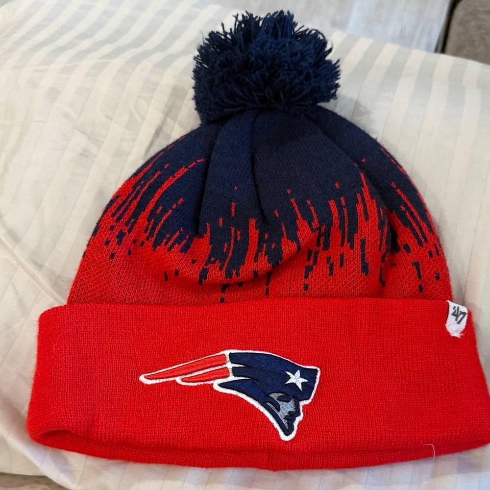 47 Brand Patriots Beanie - Red and Blue